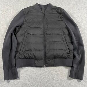 Lululemon Down And Around Jacket Womens 8 Black Bomber Outdoors Active